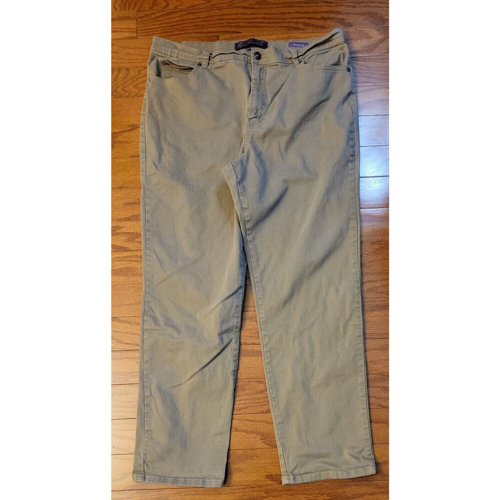 Gloria Vanderbilt Jeans Women's Size 18 Waist 38" Tan Amanda Tapered Leg